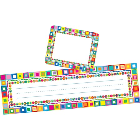 Barker Creek Retro Name tag & Name Plate Set, 81/Set 3972